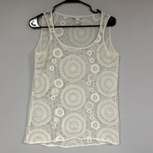 Kenneth Cole New York  Sheer White Lace top, size 0